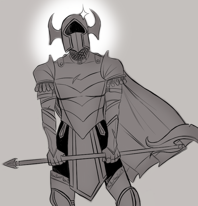 Romulus in his suit of armor